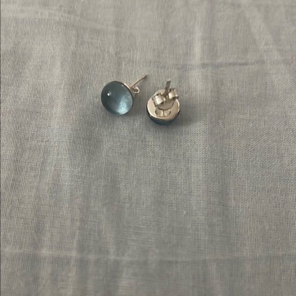 Blue Topaz (Dichroic)Earrings in 925 silver - Picture 3 of 3